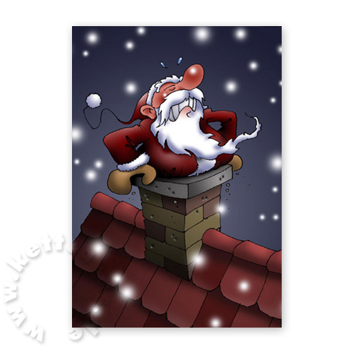 Weight Watchers?, witzige Cartoon-Weihnachtskarten