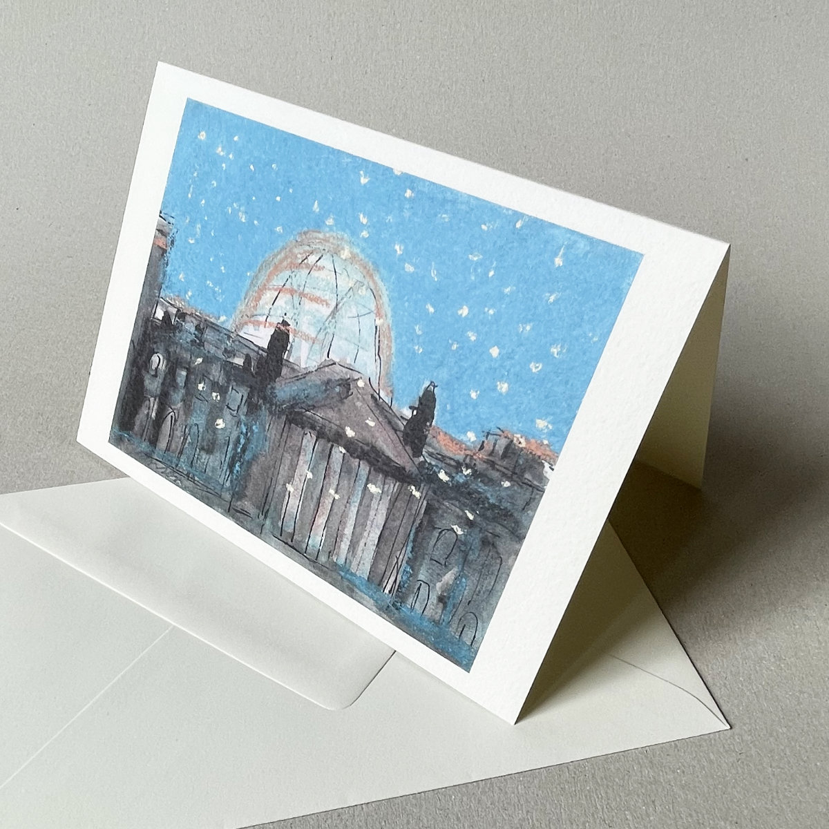 Berlin-Grußkarten mit edlen Umschlägen: Reichstag / Bundestag