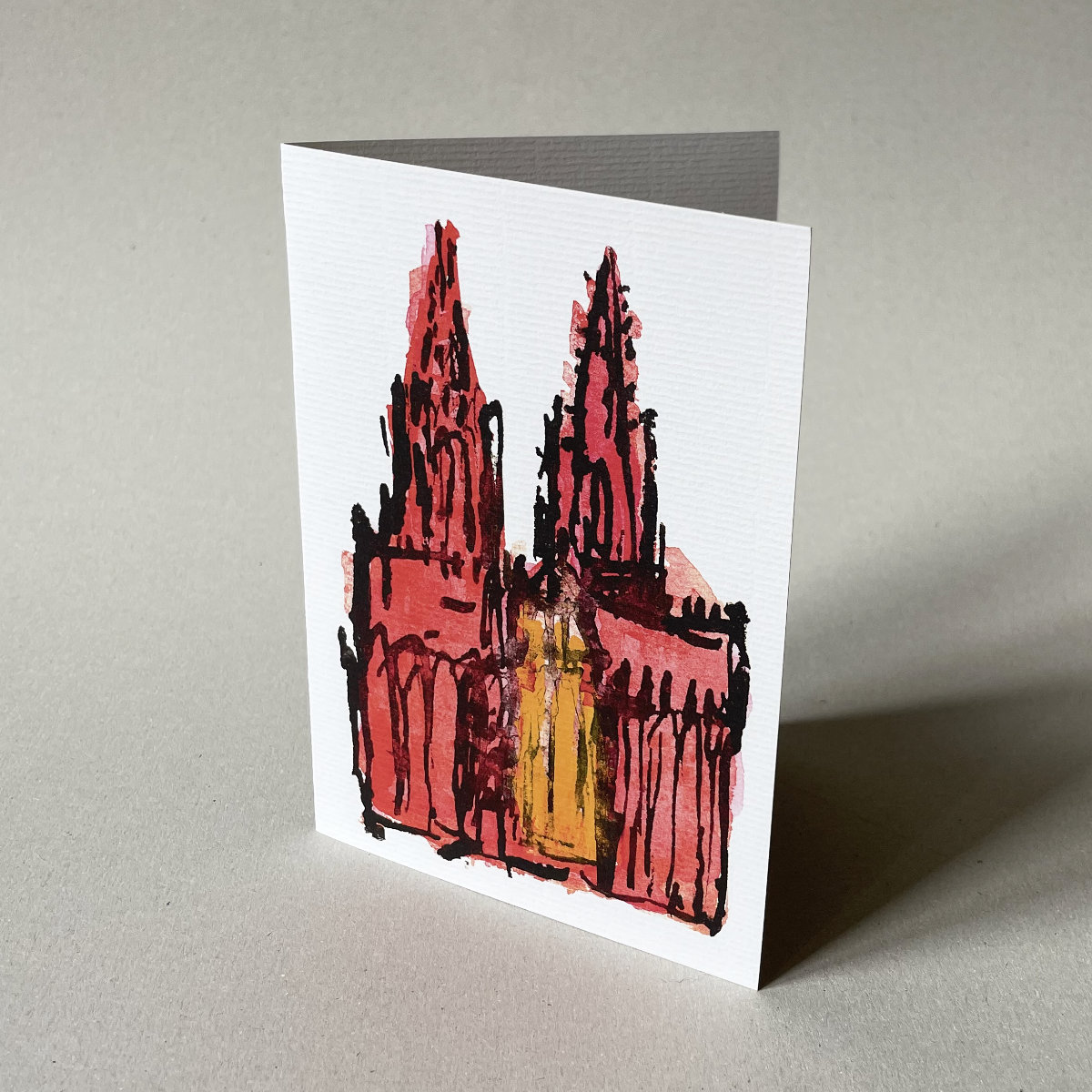 moderne Grußkarten mit dem stilisiertem Kölner Dom