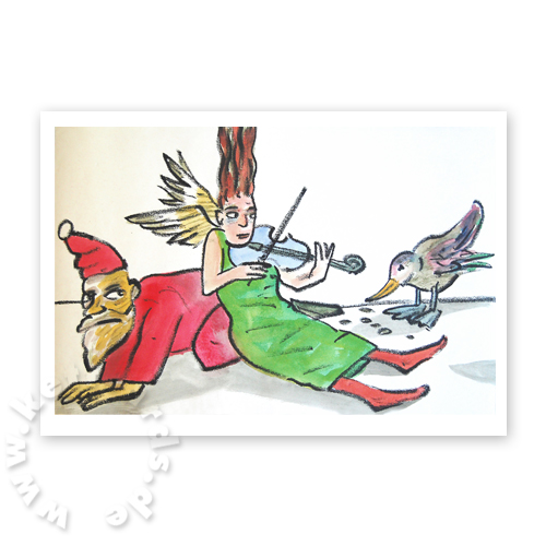 künstlerische Weihnachtskarten: Musik