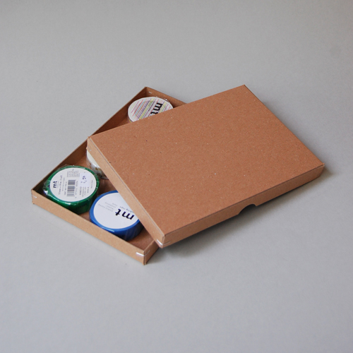 brauner Geschenkkarton für Grußkarten