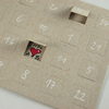DIY: graue Blanko-Adventskalenderpostkarte aus Recyclingmaterial, DIN B6