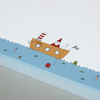 Der Weihnachtsmann auf Hoher See, maritimes Briefpapier für Weihnachten