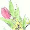 Ostergrüße mit Frühlingsblumen