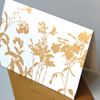 goldene Grußkarten mit floralen Umrissen
