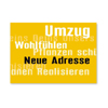 typographische Umzugskarten, Ausführung als Leporello