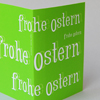 frohe ostern, typografisch gestaltete Osterkarte
