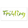 Frühling - Karten mit schwungvoller grüner Kalligrafie