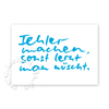 Fehler machen, sonst lernt man nüscht - Karten mit Spruch