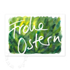 Frohe Ostern! grüne Osterkarten