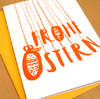monochrome Osterkarten, Handlettering