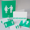 Hochzeitskartenset in grün