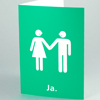extra große Designer-Hochzeitskarten in grün