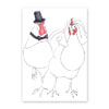 Hochzeitskarten mit Hahn und Henne