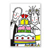 bunte Hochzeitskarten mit Torte