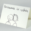 zusammen ist schön - witzige Hochzeitskarten mit Strichmännchen