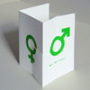 grün gedruckte Design-Hochzeitskarten