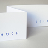 HOCH ZEIT Design-Karten für die Hochzeit mit blauem Druck