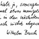 Gedicht von Wilhelm Busch in schwungvoller Handschrift