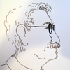 Mann mit Brille, Schnelle Portraitzeichnungen live