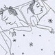 Paar im Bett, Cartoon