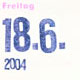 Freitag 18.6., gestempelte Einladungskarten