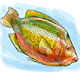 tropischer Fisch, gezeichnete Illustrationen
