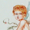 Putto mit Blumen, dekorative Wandmalerei