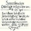 Schrift mit Feder, Kalligraphie für eine Werbepostkarte