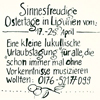 Schrift mit Feder, Kalligraphie für eine Werbepostkarte