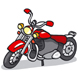 Motorrad, technische Illustrationen