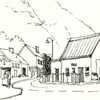 Grundriss und Raumaufteilung eines Restaurants, Architekturzeichnungen