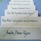Tischkarten, Kalligraphie