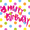 Happy birthday, Kalligrafie für einen Geburtstagsgruß