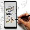 Lettering-Artist auf Smartphone oder Tablet für Events und Messen
