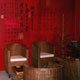 Gedichte über Tee, geschrieben auf der Wand eines Teehauses in Wien, chinesische Kalligrafie