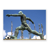 Denkmal des Fußballspielers am Olympiastadion, Berlin am Ball