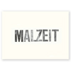 Malzeit, Tischset mit Wortspiel und Aufforderung