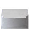 Umschlag Metallic, DIN lang silber, haftklebend
