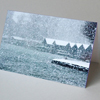 Weihnachtskarten: Schnee am See