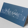 Stille Nacht - Weihnachtskarten für Musiker mit eleganter Kalligrafie