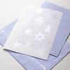 transparente, extragroße Weihnachtskarten mit UV-Relieflack, Einlegeblatt einfach zu bedrucken