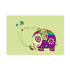 Buntes Fest! Weihnachtskarten mit geschmücktem Elefant