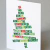 Oh Tannenbaum, Lettering-Weihnachtskarten mit Weihnachtsbaum aus dem Text des Liedes