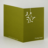 Frohes Fest - olivgrüne Weihnachtskarten mit Mistelzweig