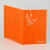 Frohes Fest - orange Weihnachtskarten mit Mistelzweig