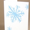 blaue Weihnachtskarten mit Schneeflocke