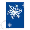 blaue Weihnachtskarten mit Schneeflocke