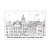 weihnachtliche Häuserfront, Weihnachtskarten für Architekten