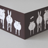 witzige, minimalistische Weihnachtskarten mit Ochs, Esel, Schaf und dem Stern von Betlehem